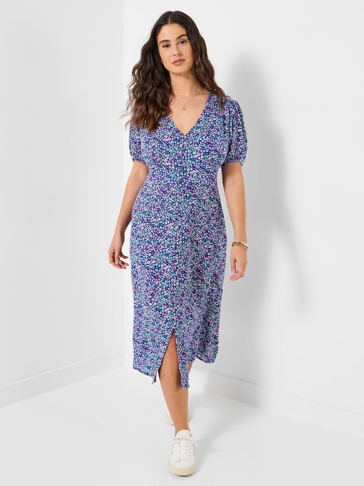 Joe Browns Purple Penelope Ditsy Print Dress - Image 1 of 4