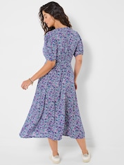 Joe Browns Purple Penelope Ditsy Print Dress - Image 2 of 4