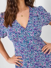 Joe Browns Purple Penelope Ditsy Print Dress - Image 3 of 4