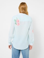 Joe Browns Blue Vintage Roses Applique Shirt - Image 4 of 7