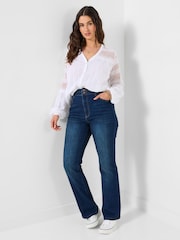 Joe Browns White Laura Linen Blend Blouse - Image 5 of 6