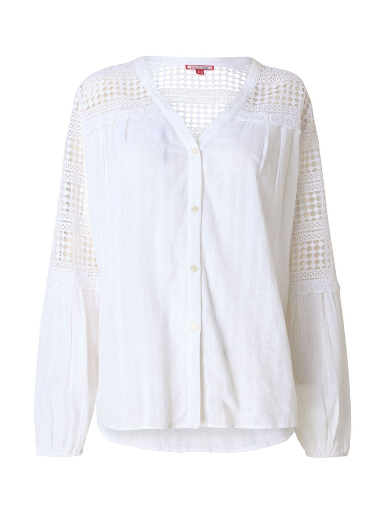 Joe Browns White Laura Linen Blend Blouse - Image 6 of 6