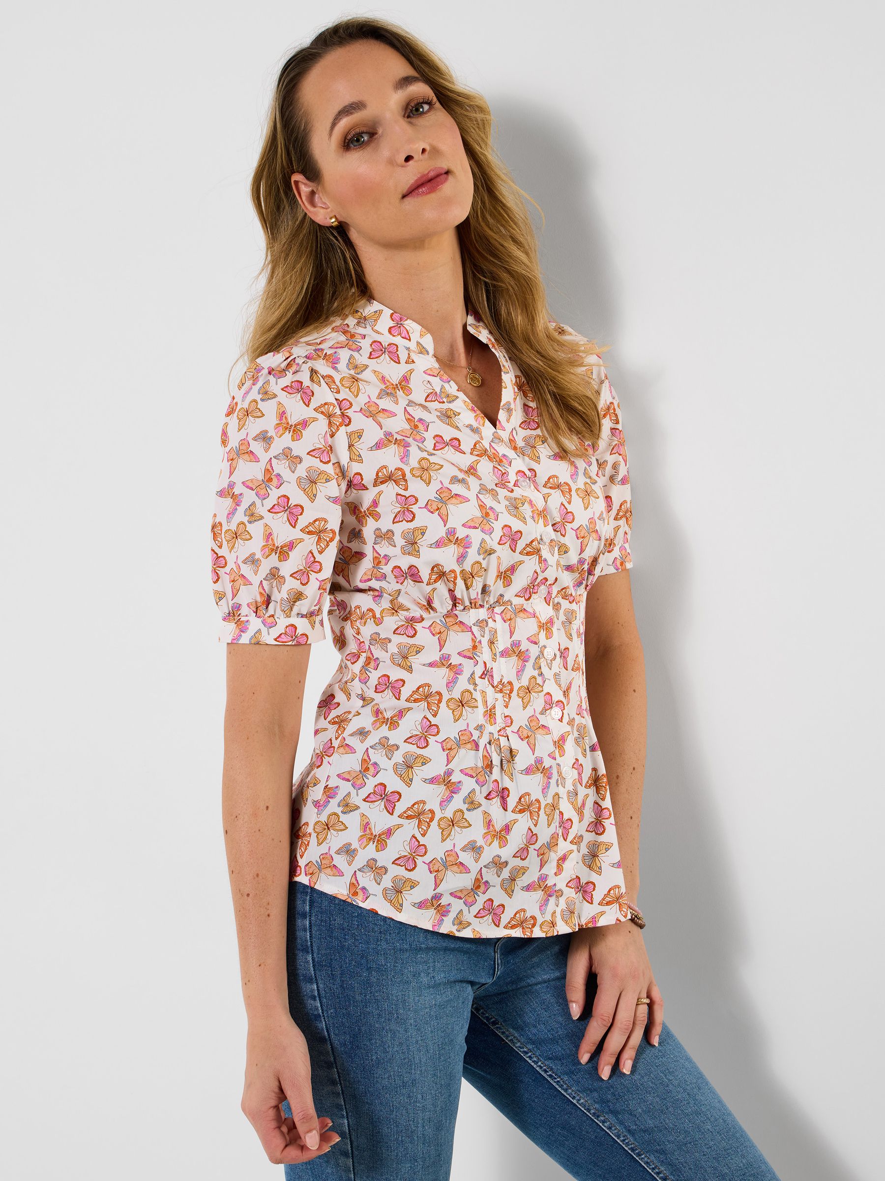 Joe Browns Women's White Beautiful Butterfly Blouse - Image 1