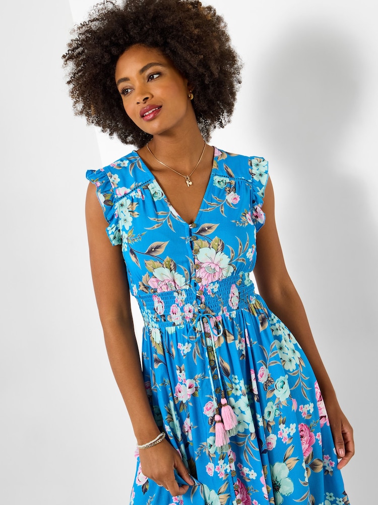 Joe Browns Blue Millie Floral Maxi Dress - Image 2 of 6 Joe Browns Blue Millie Floral Maxi Dress - Image 2 of 6