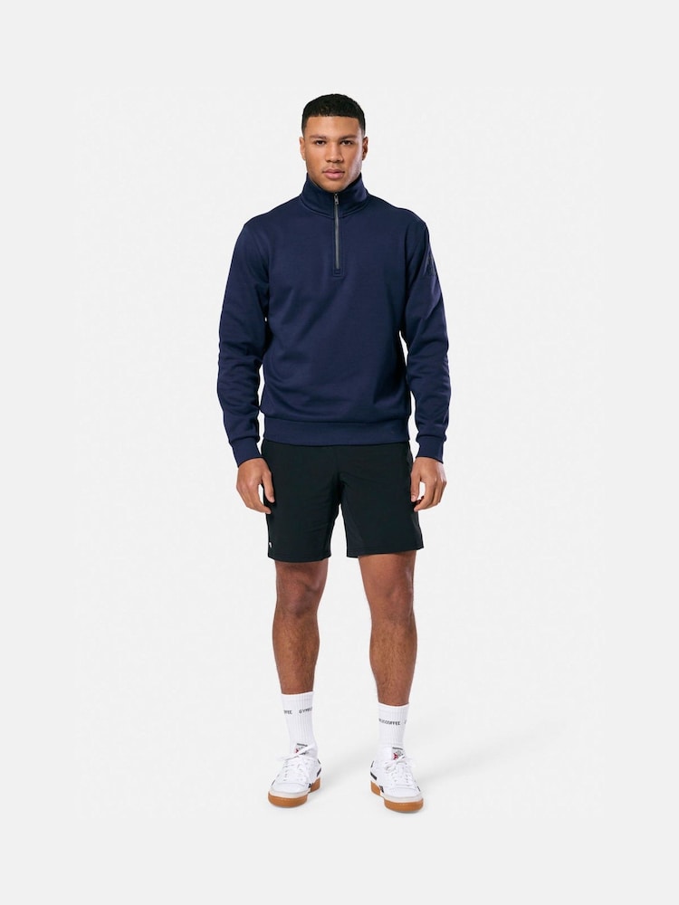 Gym + Coffee Navy Clubhouse Half Zip Fleece - Image 2 of 4