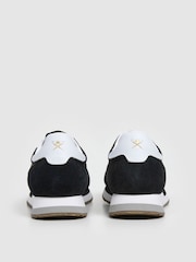 Hackett Black Keston Symbol Leather And Suede Trainers - Image 3 of 6