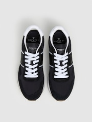 Hackett Black Keston Symbol Leather And Suede Trainers - Image 6 of 6