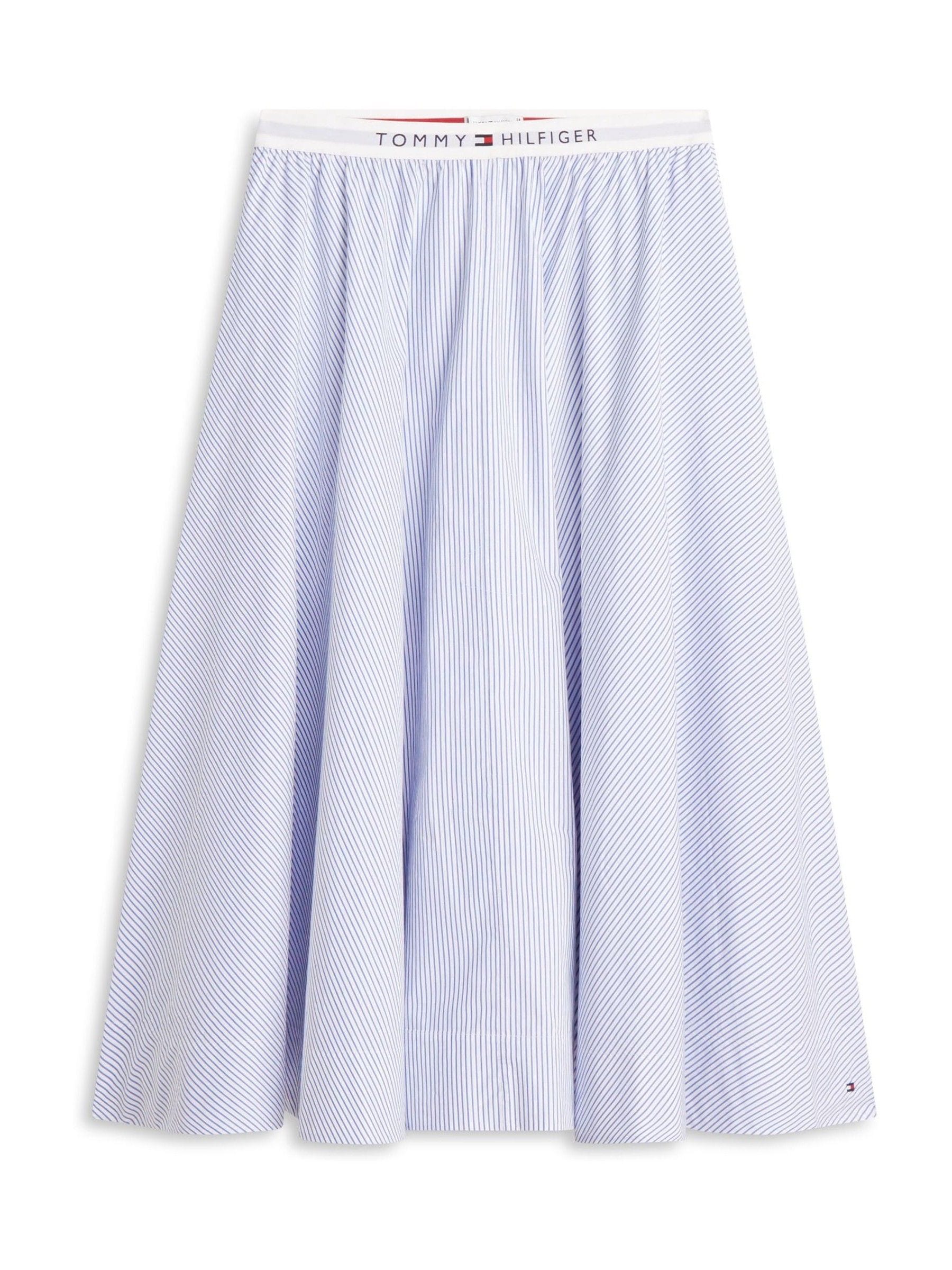 Buy Tommy Hilfiger Blue Logo Waistband Midi A-Line Skirt from Next USA