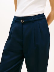Tommy Hilfiger Linen Blend Belted Wide Leg Trousers - Bild 4 von 5