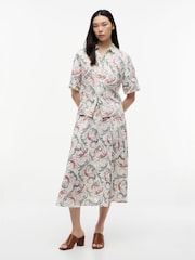 Tommy Hilfiger Pure Linen A-Line Midi Skirt - 画像 2 / 4