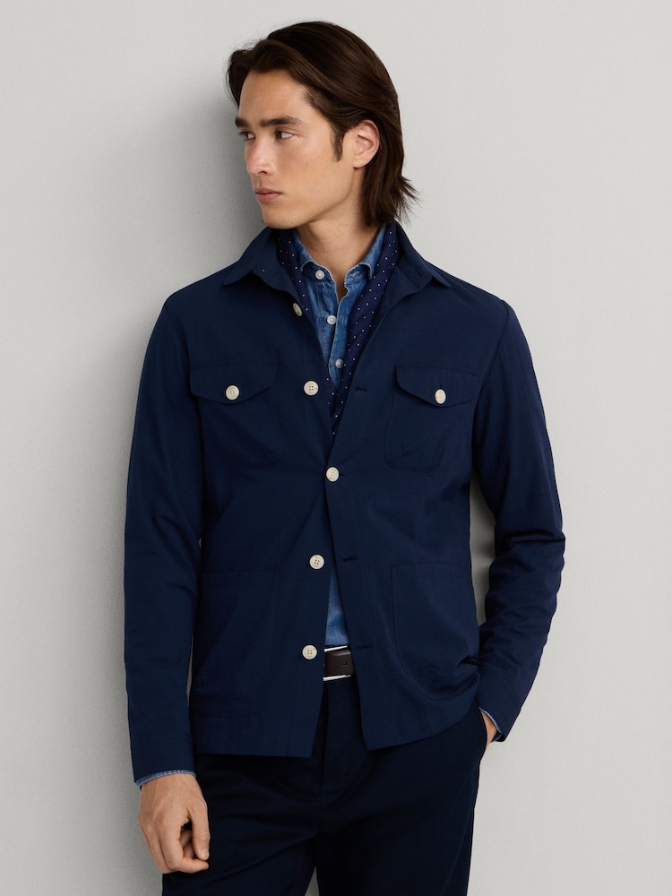 Hackett Blue Seersucker Jacket - Image 1 of 7