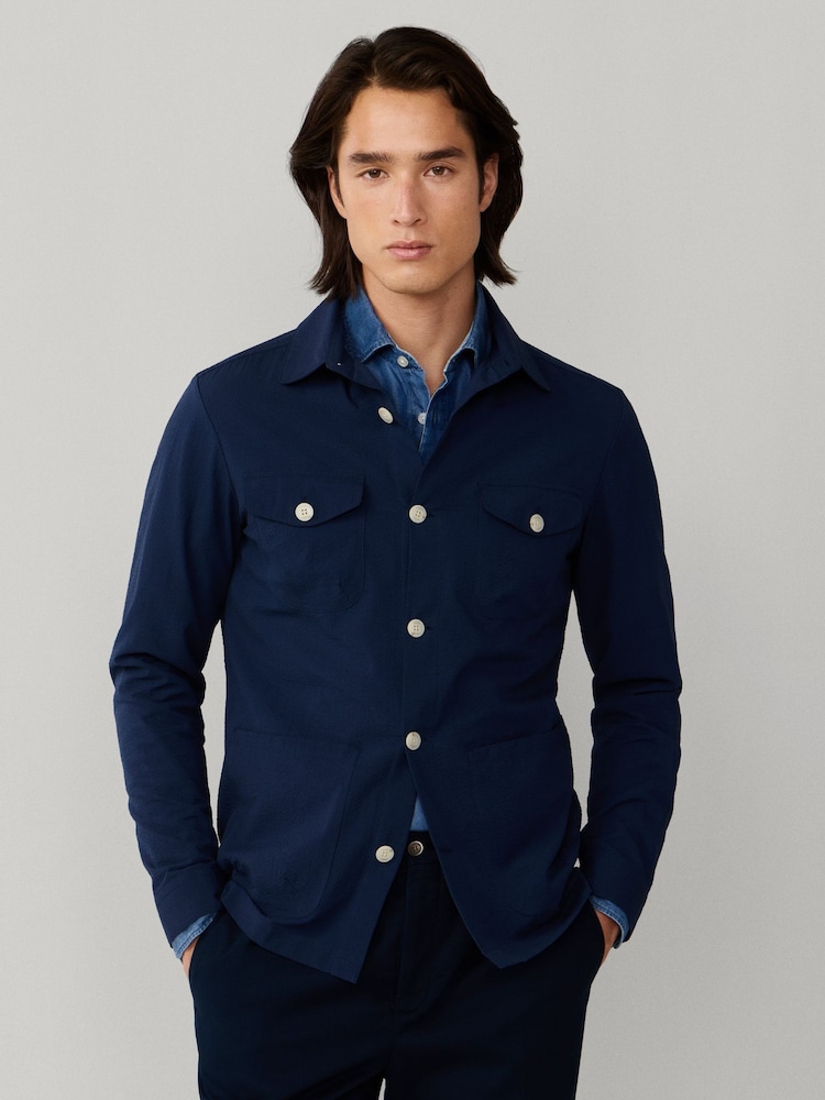 Hackett Blue Seersucker Jacket - Image 2 of 7