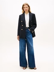 Tommy Hilfiger Blue Timeless Wool Blend Relaxed Double Breasted Blazer - Image 3 of 8