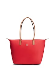 Roșu - Tommy Hilfiger Monogram Contrast Handle Tote Bag - Imaginea 1 din 3