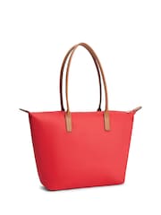 Roșu - Tommy Hilfiger Monogram Contrast Handle Tote Bag - Imaginea 2 din 3