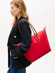 Roșu - Tommy Hilfiger Monogram Contrast Handle Tote Bag - Imaginea 3 din 3