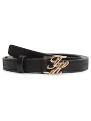 Tommy Hilfiger Logo Plaque Buckle Leather Belt - Imaginea 1 din 3