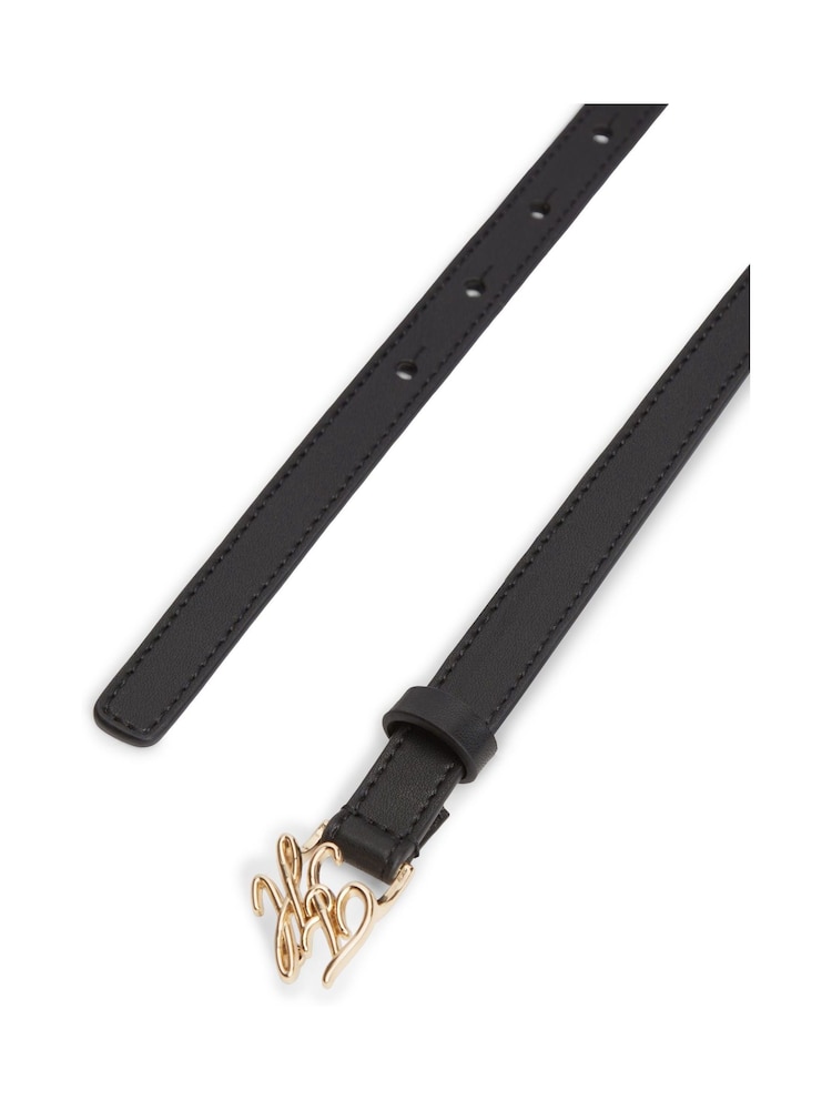 Tommy Hilfiger Logo Plaque Buckle Leather Belt - Imaginea 2 din 3