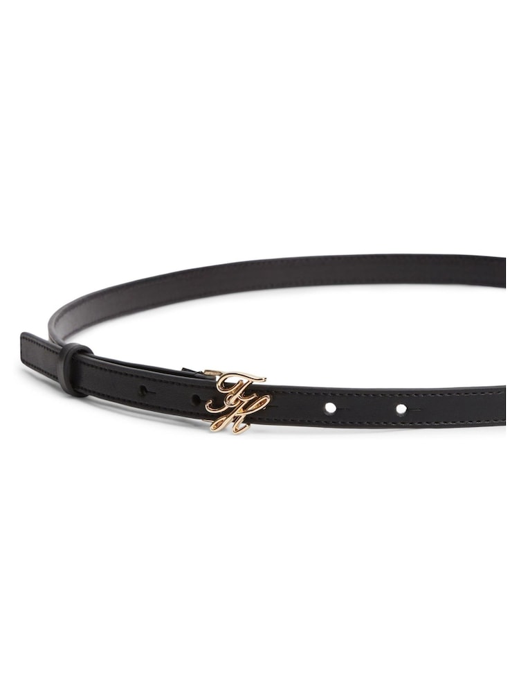 Tommy Hilfiger Logo Plaque Buckle Leather Belt - Imaginea 3 din 3