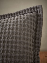Pineapple Elephant Grey Jaipur Chunky Waffle Cotton Cushion - Image 3 of 3