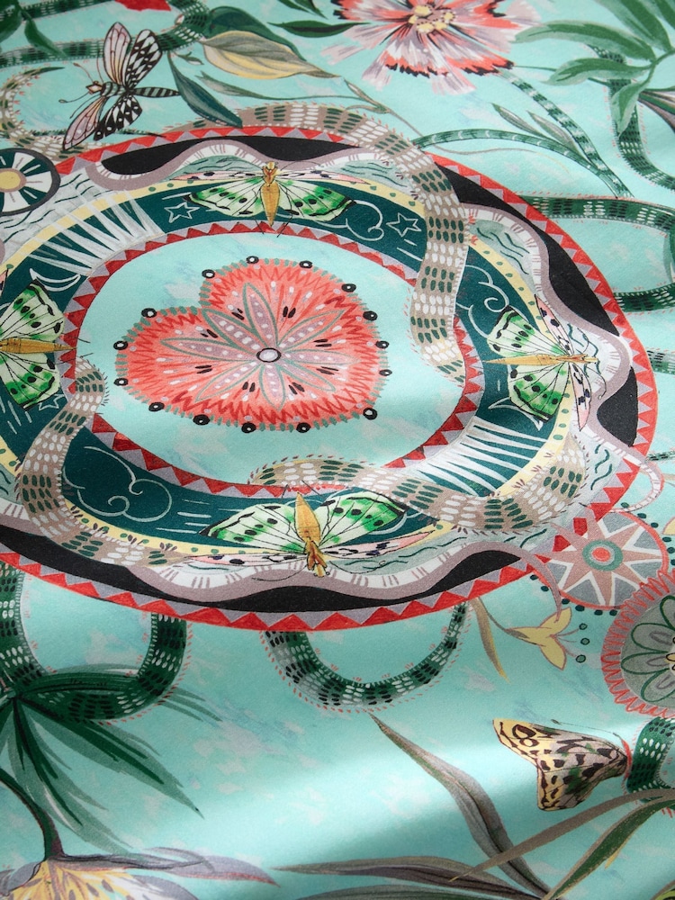 Matthew Williamson Green Mother Amazon Cotton Sateen Duvet Cover Set - Image 5 of 5 Matthew Williamson Green Mother Amazon Cotton Sateen Duvet Cover Set - Image 5 of 5