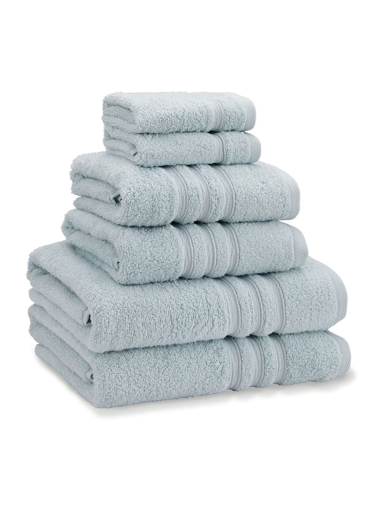 Catherine Lansfield 6 Piece Duck Egg Zero Twist Towel Set - Image 1 of 3