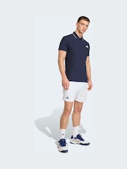 adidas Blue Freelift Tennis Polo Shirt - Image 4 of 7