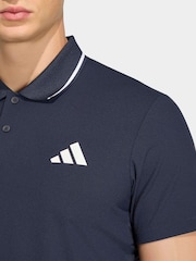 adidas Blue Freelift Tennis Polo Shirt - Image 5 of 7