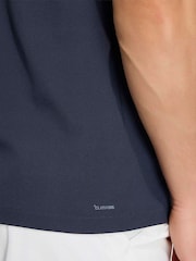 adidas Blue Freelift Tennis Polo Shirt - Image 6 of 7