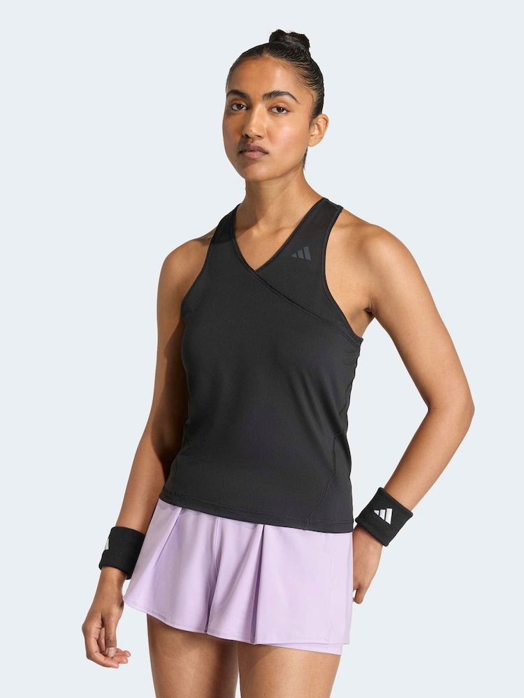 adidas Black Club Tennis Vest - Image 1 of 6