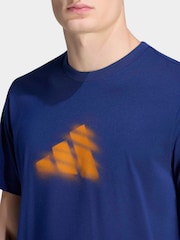 adidas Blue Clay Graphic Tennis T-Shirt - Image 4 of 6