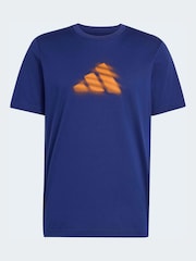 adidas Blue Clay Graphic Tennis T-Shirt - Image 6 of 6