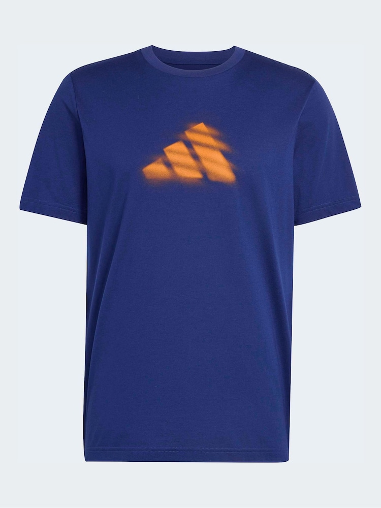 adidas Blue Clay Graphic Tennis T-Shirt - Image 6 of 6