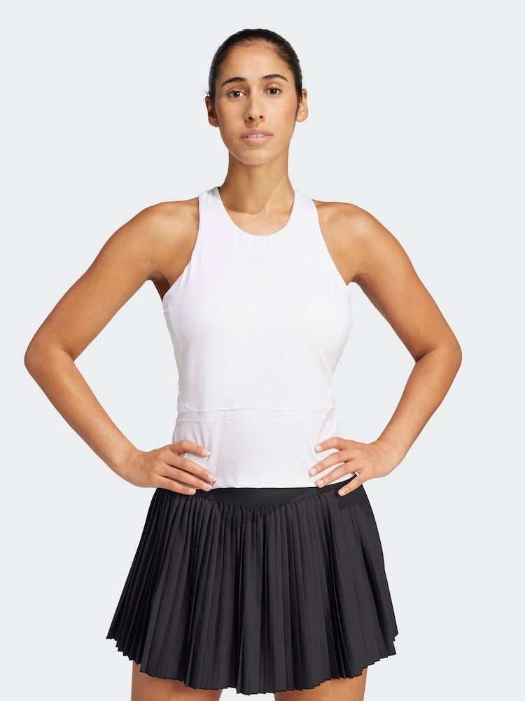 adidas White Tennis Y-Vest Midi Dress - Image 1 of 6