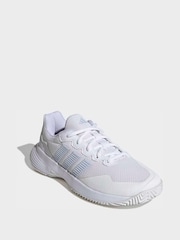 adidas White Gamecourt 2 Tennis Shoes - Image 4 of 10