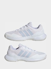 adidas White Gamecourt 2 Tennis Shoes - Image 6 of 10