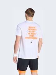 adidas White Clay Graphic Tennis T-Shirt - Image 2 of 6