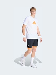 adidas White Clay Graphic Tennis T-Shirt - Image 3 of 6