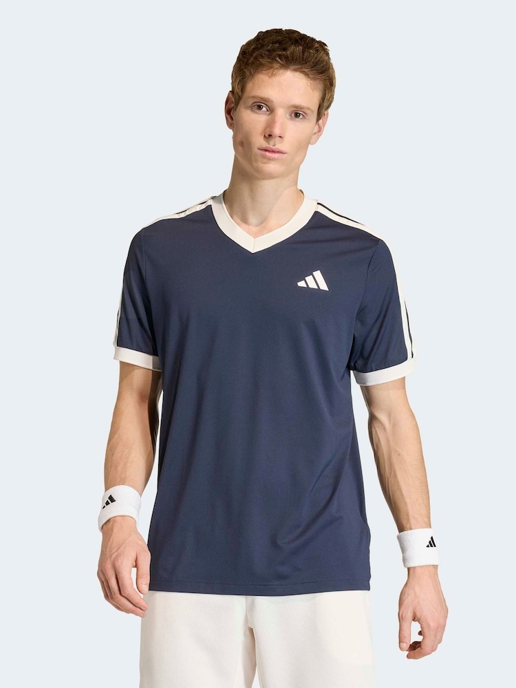 adidas Blue Heritage Tennis T-Shirt - Image 1 of 6