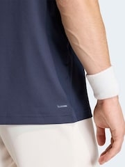 adidas Blue Heritage Tennis T-Shirt - Image 5 of 6