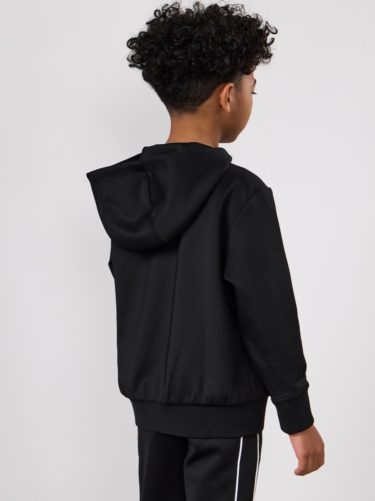 Gym King Black Core Piped Full Zip Hoodie - Image 2 of 3 Gym King Black Core Piped Full Zip Hoodie - Image 2 of 3