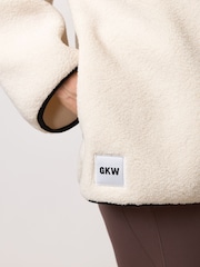 Gym King White Replensih Borg Half Zip Fleece - Image 4 of 5