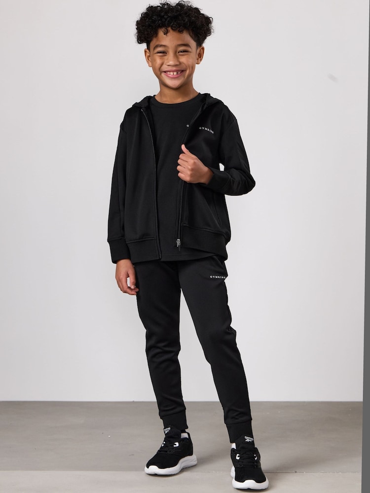 Gym King Black Core Plus Panel Hoodie - Image 3 of 3 Gym King Black Core Plus Panel Hoodie - Image 3 of 3