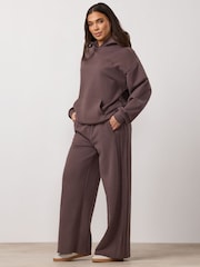 Gym King Brown Replenish Peached Wide Seam Joggers - Image 1 of 4