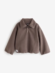 Gym King Brown Replensih Borg Half Zip Fleece - Image 1 of 1