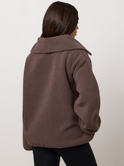 Gym King Brown Replensih Borg Half Zip Fleece - Image 2 of 4