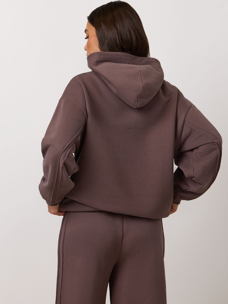 Gym King Brown Replenish Peached Seam Hoodie - Image 2 of 4