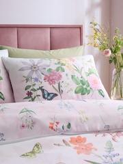 RHS x Catherine Lansfield Pink Enchanted Butterfly Garden So Soft Duvet Cover Set - Image 3 of 5