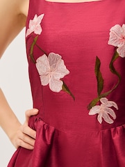 Monsoon Pink Anya Flare Midi Dress - Image 4 of 5