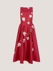 Monsoon Pink Anya Flare Midi Dress - Image 5 of 5